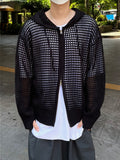 S/S Net Two-Way Hooded Zip-Up