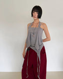 (2-way) WRAP HALTER SLEEVELESS