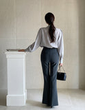 [Tie set] Majella Puff Shirring Blouse