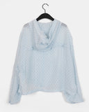 Onyu see-through frill dot windbreaker zip-up