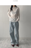 Yoru Mock Neck Strap Blouse