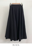 Effiang banding flare long skirt