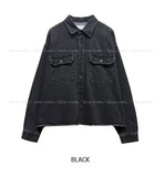 Mar Crop Cutting Denim Shirt