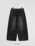 Colden Snap Button Banding Denim Wide Pants