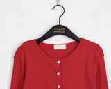 Oldin Spring Punching Long Sleeve Cardigan