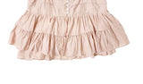 Mealing Frill Button Lace Flared Sleeveless Blouse