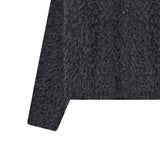 Crush Hair Round Crop Cardigan