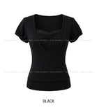 Lizzie Lace Wrap Puff Short Sleeve