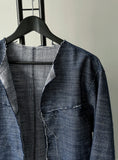 Linen deck cropped jacket