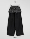 Euron Layered Dot Skirt Pants