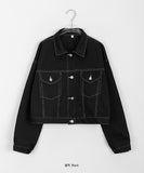 Sokoru Collar Crop Cotton Jacket