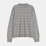 Kesio Multi-Stripe Henley Neck Knit