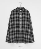 Pukin Peach Fuzz Over Check Shirt