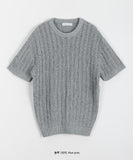 [unisex] Hippon Linen Round Over Short Sleeve Knit - Linen 55%