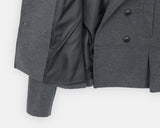 Doona Shirring Double Button Jacket