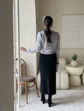 Emd V-neck Angora Knit Cardigan