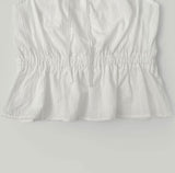 Purity Feminine Ribbon Sleeveless Blouse Vacation Look