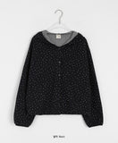 [BAONHAUS] Carodie Dot Hood Cardigan