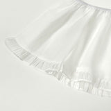 Layered See-Through Frill Banding Skirt