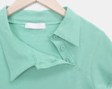 Bartin Pique Unbalanced Point Short Sleeve T-shirt