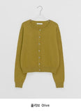 Goodbert Wool Color Round Knit Cardigan