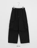 [Unisex] Basins Corduroy Brushed Cargo Banding Wide Pants