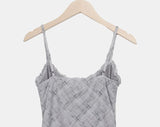 [Cardigan + Sleeveless + Scarf SET] Tevin Check Cardigan Set