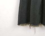Elder Pintuck Pleated Long Denim Skirt