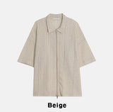 Harros Crochet Short Sleeve Zip-Up