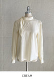 Cobolt Satin Tie Blouse