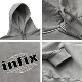 (UNISEX) Fix arm pintuck brushed over hood