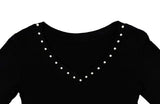 Odin V-neck Stud Slim T-shirt