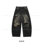 Pave Vintage Damage Balloon Denim Pants