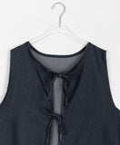 [BAONHAUS] Hanio Denim Ribbon Vest
