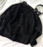 Ethnic fur cardigan