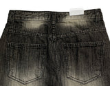 Miya Black Blue Wash Denim Wide Pants