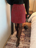 Speth Pearl Tweed A-Line Mini Skirt