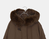 Coron Duffle Balloon Over Fur Hood Zip-up Padding