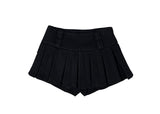 Elda Wool Belt Pleated Mini Skirt