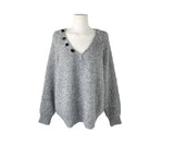 Corning Muffler Button V-Neck Knit Set