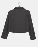 [MADE] Sae Basic Peach Fuzz Cut Collar Short Jacket