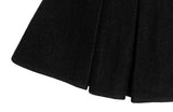 Mike Wool Pleated Mini Skirt Pants