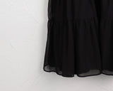 Chews Chiffon Tiered Flare Sleeveless Mini One Piece