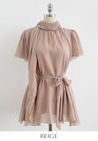 Hens Halter Tie Chiffon Blouse (Belt set)