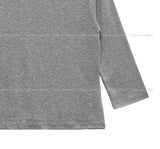 Autumn Boat Neck Semi-Crop Three Quarter Tee