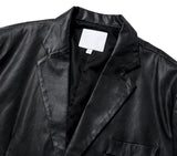 Raw Classic Leather Blazer Jacket