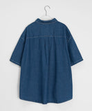 [unisex] Billud Denim Over Short Sleeve Shirt