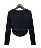 From Layered Shirring Long Sleeve