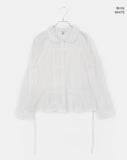 [MADE] Hupi Pin Tuck Button V-Neck Collar Long Sleeve Shirt