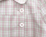 [MADE] Yuwa Round Collar Check Short Sleeve Blouse